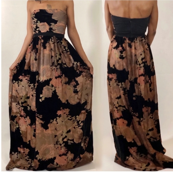 Velvet Erin Featherson Floral Gown - Picture 2 of 4